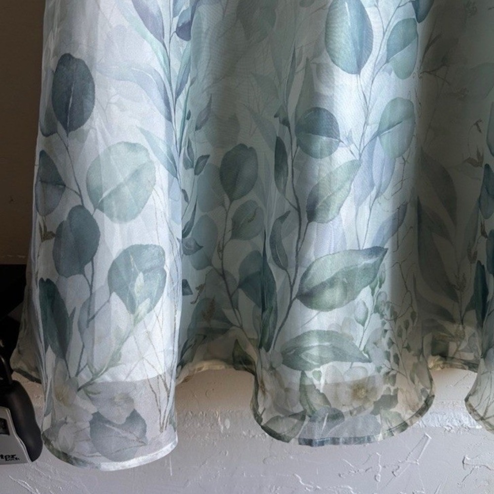 Rachel Zoe High Waist Sheer Whimsical Botanical Circle Skirt Midi Sz M Fairycore - Picture 11 of 14